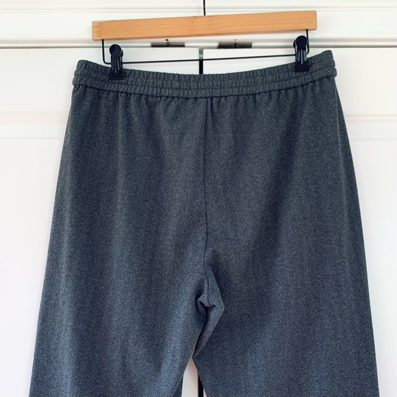 Eileen Fisher Drawstring Trouser Pants Slouchy Herringbone Gray Tapered Size S - Picture 5 of 8